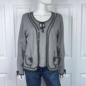 MOFFI women's knit gray twin set XL